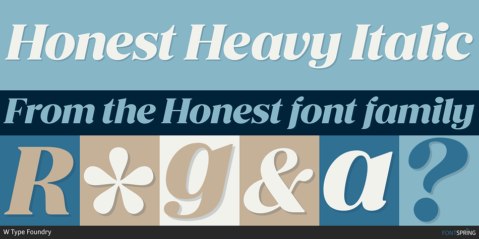 Honest Heavy Italic Font