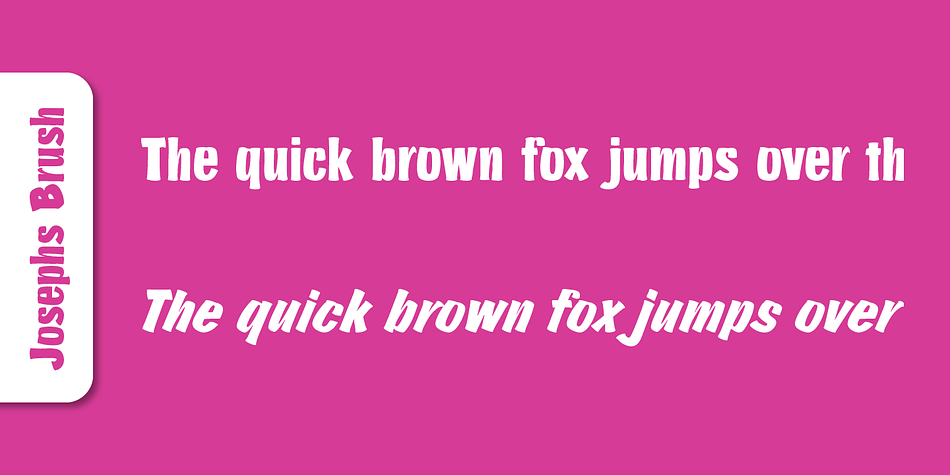 Josephs Brush Pro font family example.