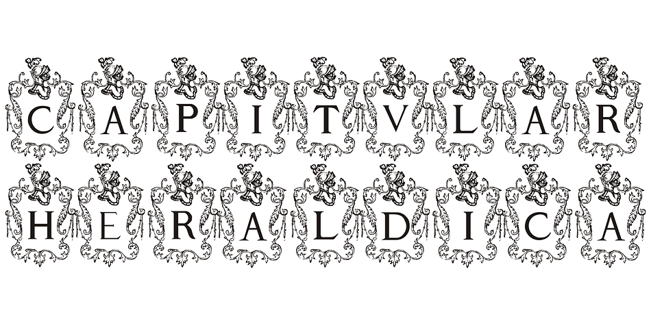 Displaying the beauty and characteristics of the Capitular Heraldica font family.