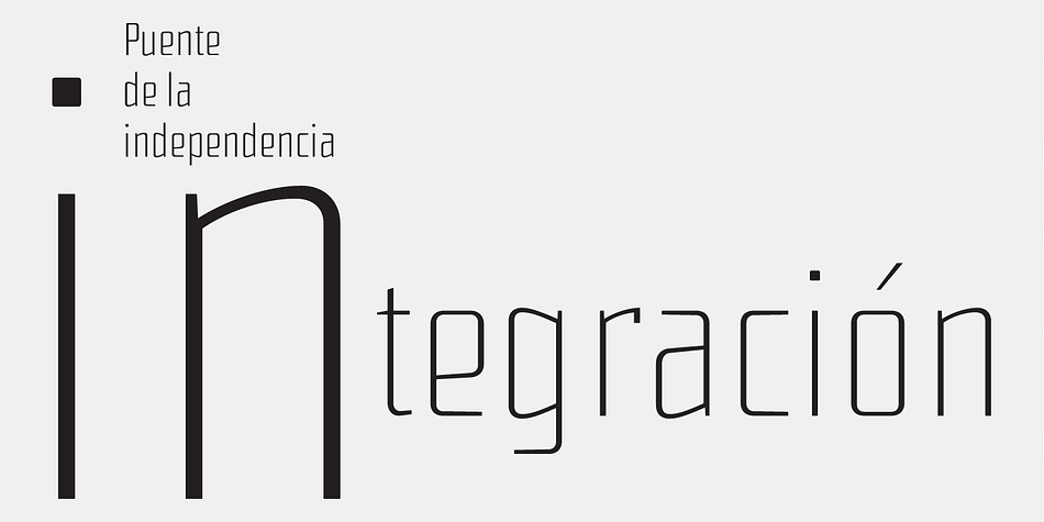 Hercílio font family example.