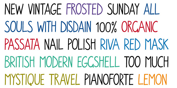 Walpurga font family example.