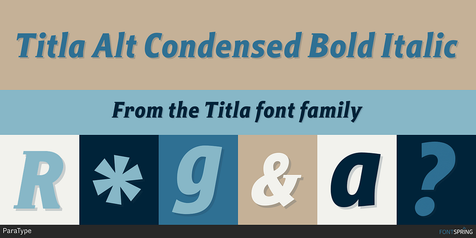 Titla Alt Condensed Bold Italic Font