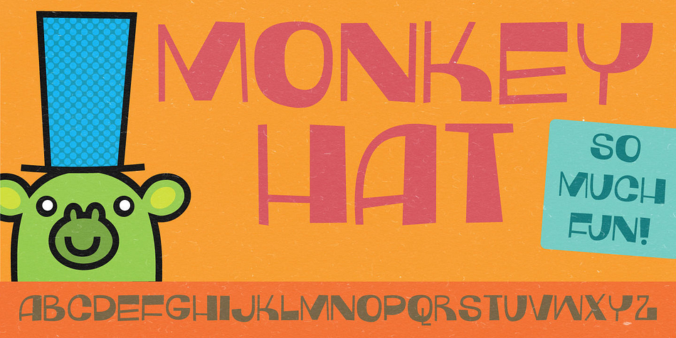 Monkey Hat is an art deco font with a fresh twist of graffiti, and on top of that a lot of funk!