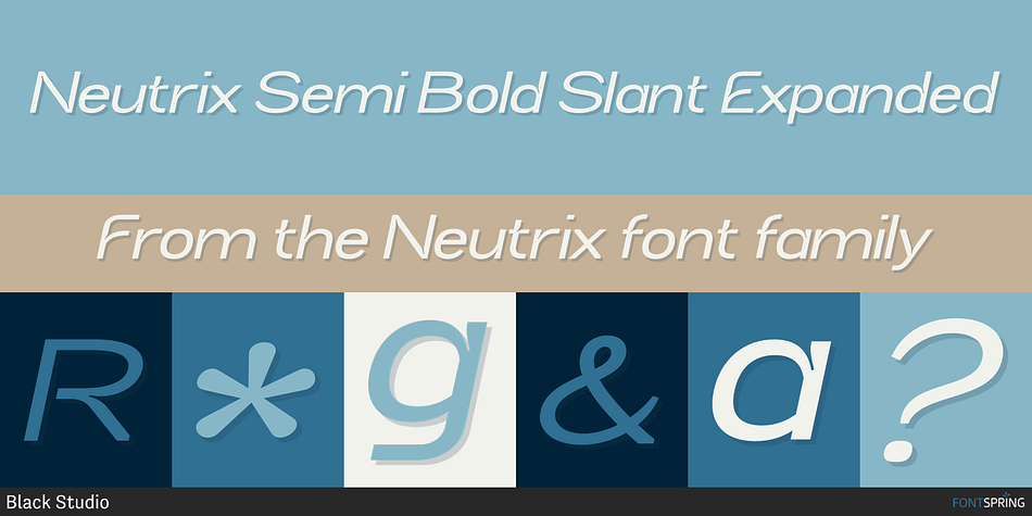 Neutrix Semi Bold Slant Expanded Font