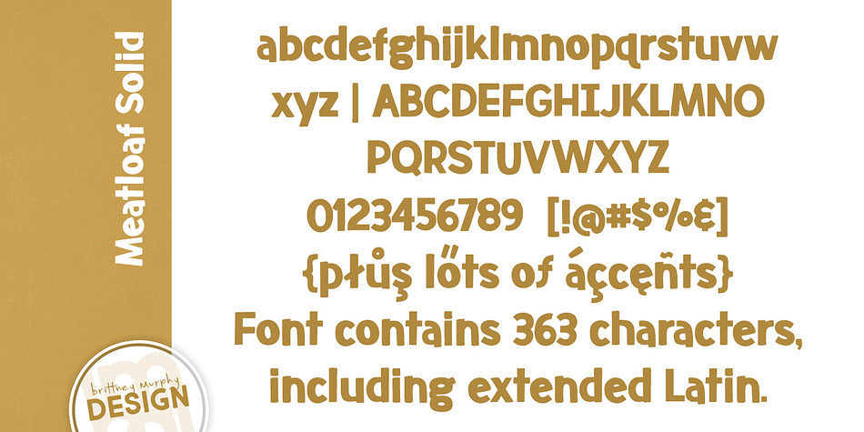Each font contains 363 characters, including an extended Latin character set.