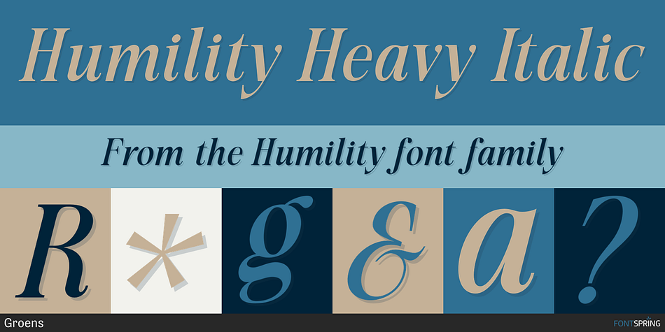 Humility Heavy Italic Font