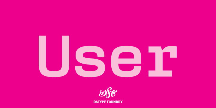 User is a monospaced type family with 30 styles, from Hairline to Bold, divided in Regular, Upright and Stencil, with five weights (Hairline, ExtraLight, Light, Medium and Bold) all with Cameo versions.