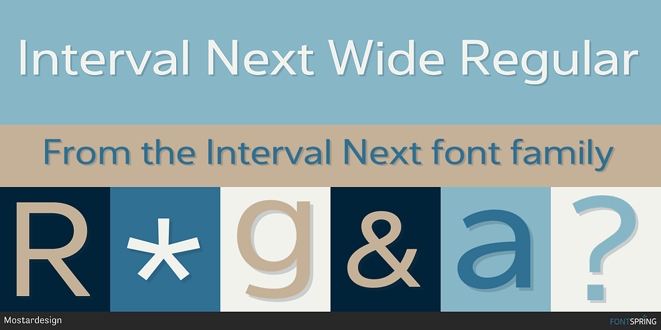 Interval Next Wide Font