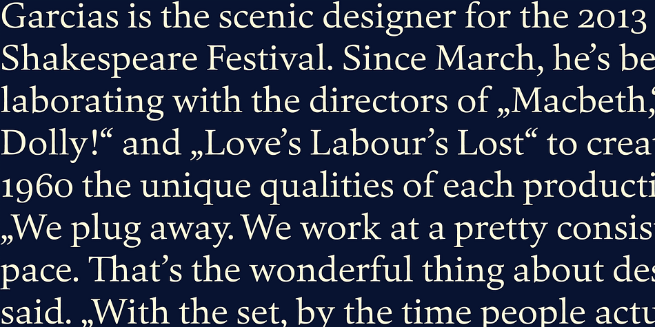 Displaying the beauty and characteristics of the Quant Text font family.