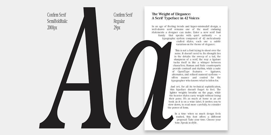 Confirm Serif Font