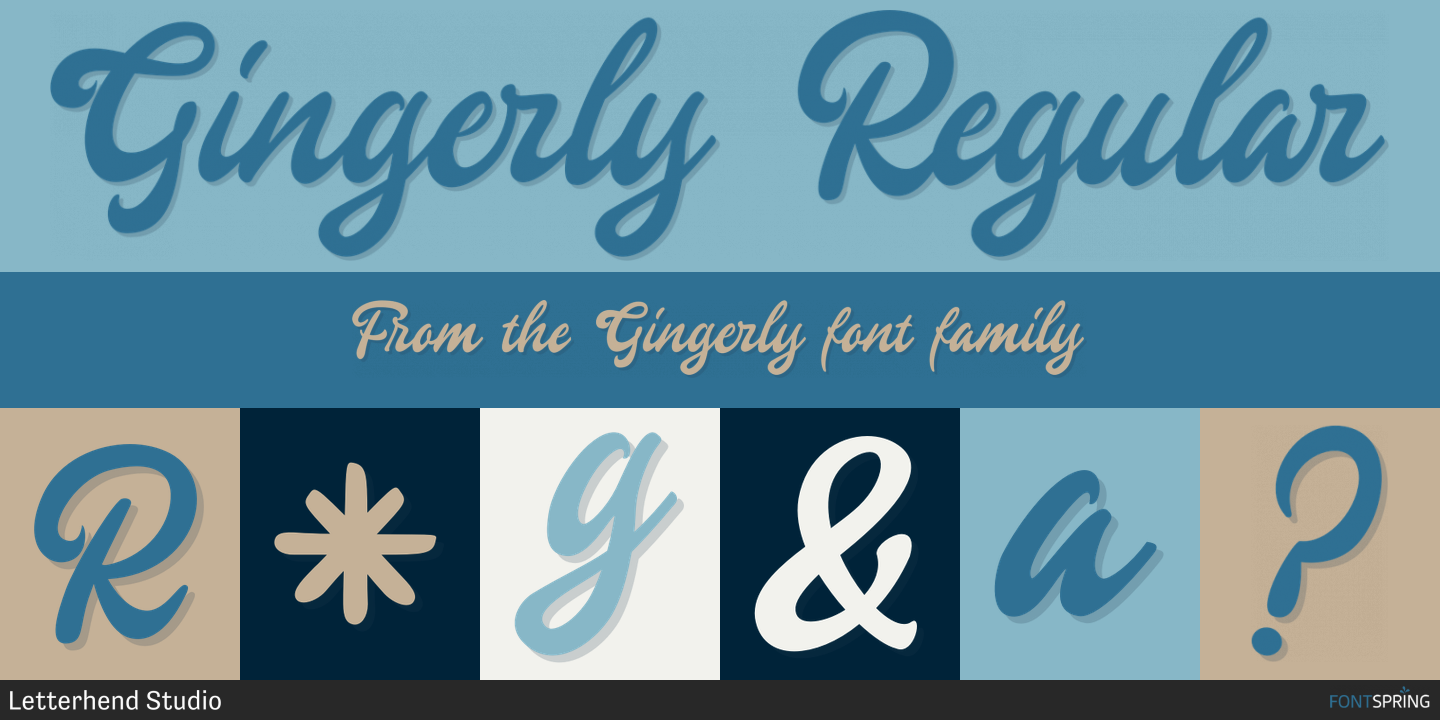 Fonts similar to Gingerly