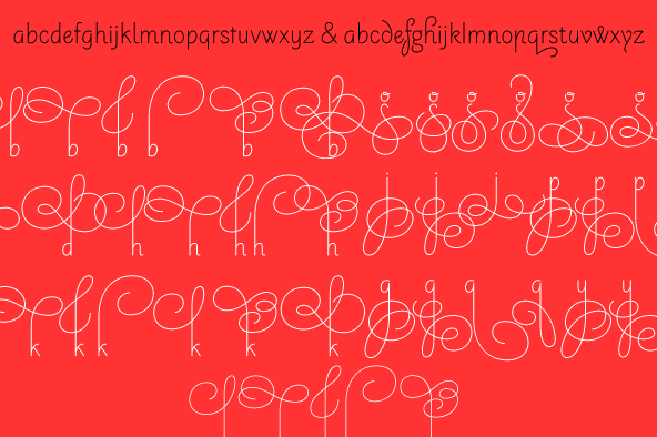 Ella FY font family example.