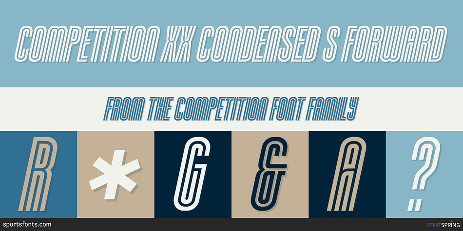 Competition XX Condensed S Forward Font