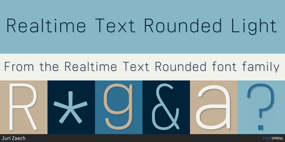 Realtime Text Rounded Light Font