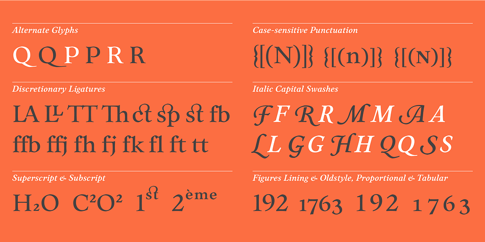 Liminal font family sample image.