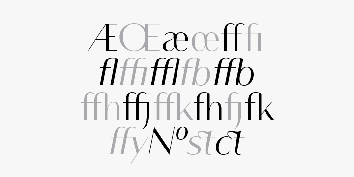 It is rooted in the style of a classic didone, excluding the typical serifs and ball terminals as well as being designed with a cleaner, more reductionist appearance.