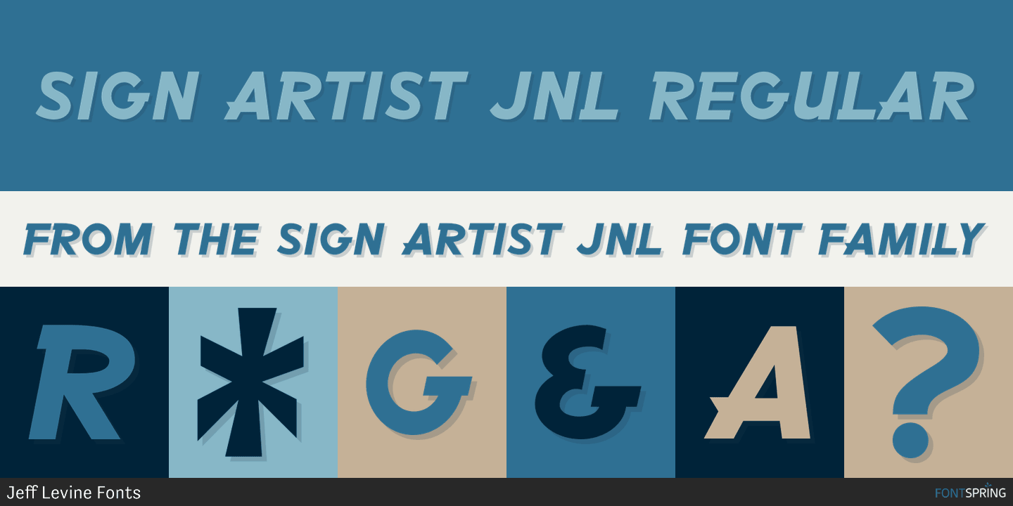 Sign Artist JNL Font