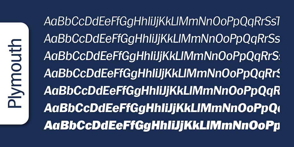 Emphasizing the popular Plymouth Serial font family.