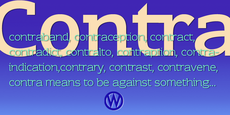 Contra Slab font family example.