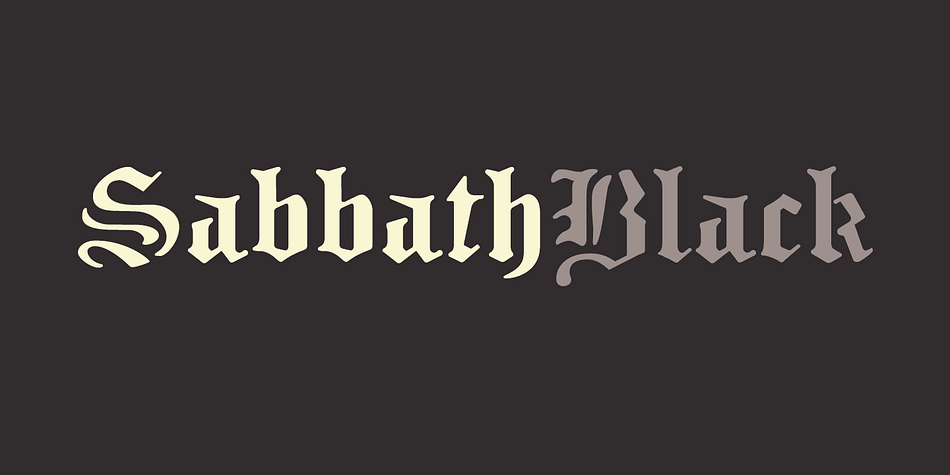 Displaying the beauty and characteristics of the Sabbath Black font family.