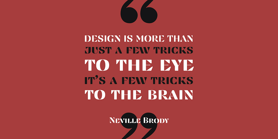 Findel Display font family example.