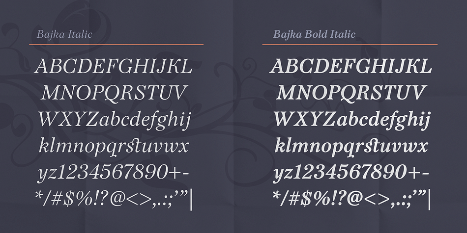 Emphasizing the popular Bajka font family.