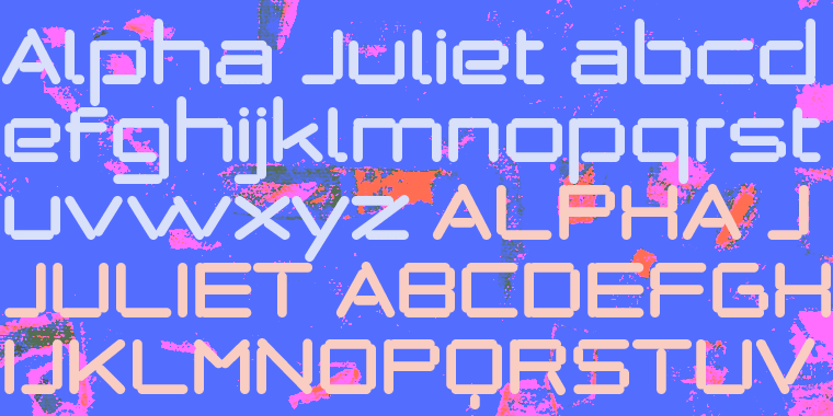Displaying the beauty and characteristics of the AlphaJuliet font family.
