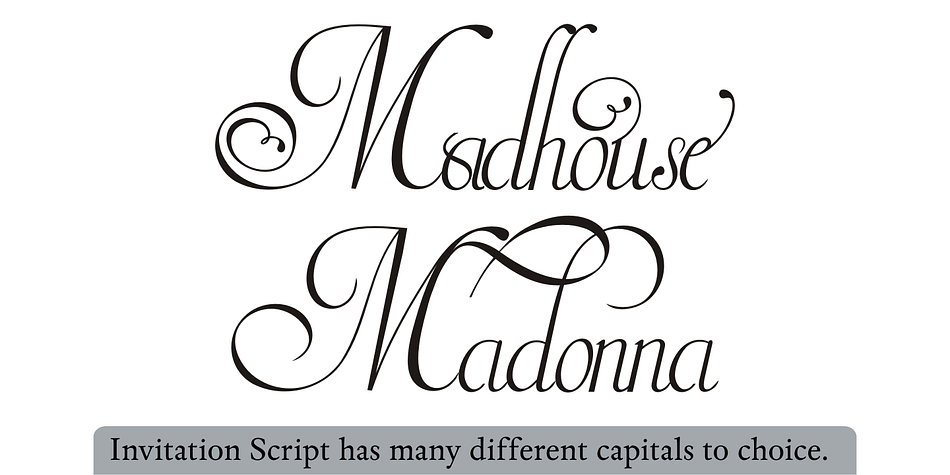 (ii) Many stylistic alternates for each letter (upper and lowercase, accessed via the glyph palette, encoded in the ranges of the Special Set Opentype feature).