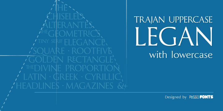 The major innovation was design the lowercase according the same Trajan design rules.