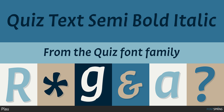 Quiz Text Semi Bold Italic Font