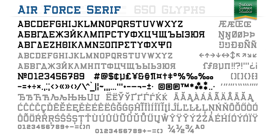 Air 2025 force font