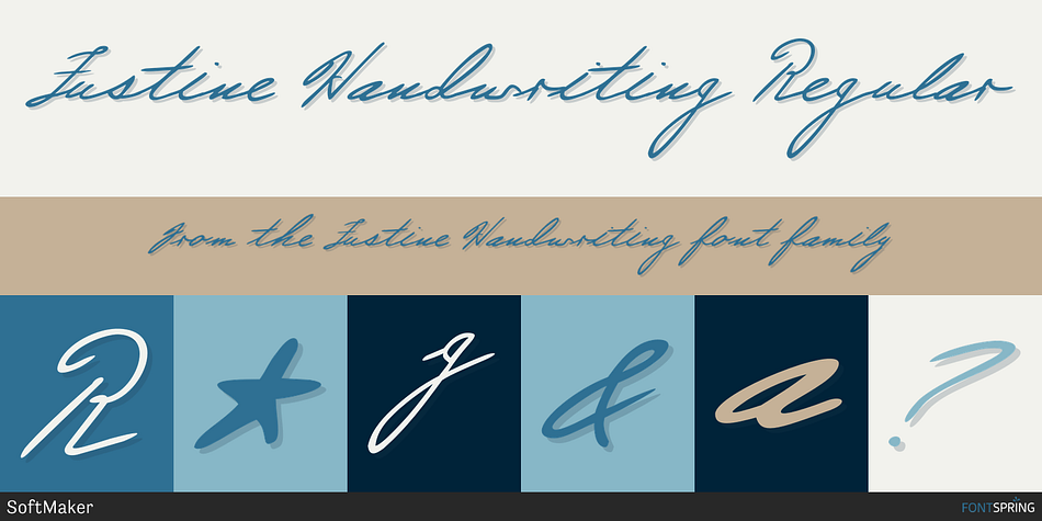 Justine Handwriting Regular Font
