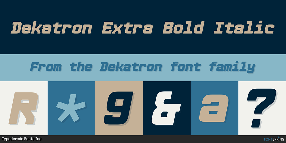 Dekatron Extra Bold Italic Font