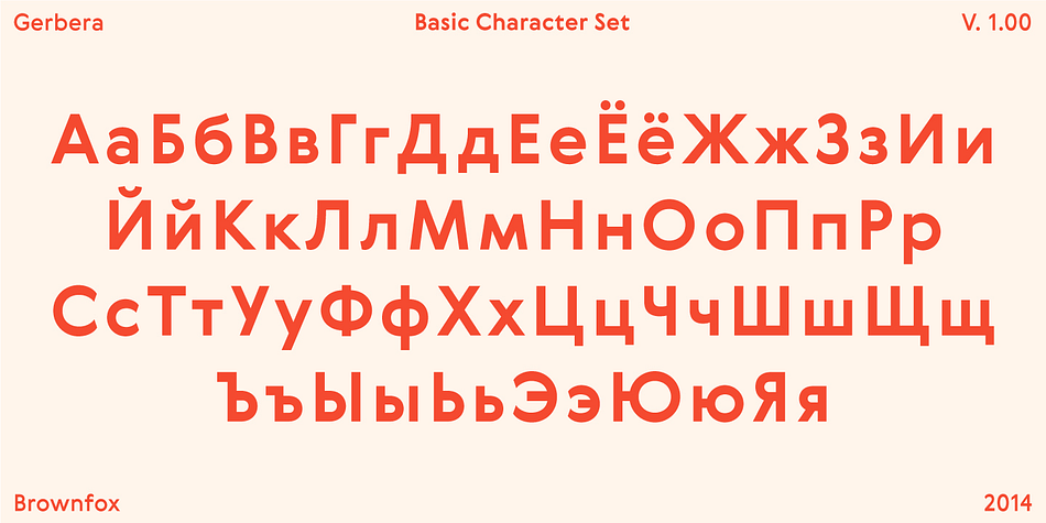 Emphasizing the popular Gerbera font family.