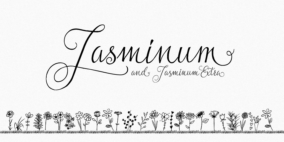 Jasminum is a handwritten, fully connected script with ligatures to help with flow and readability.