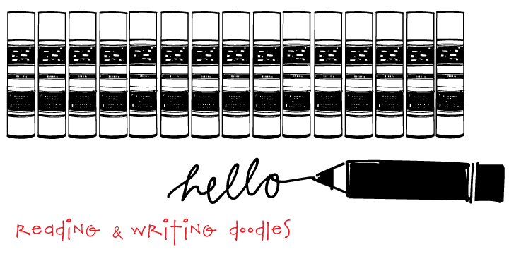 Reading and Writing Doodles font family example.