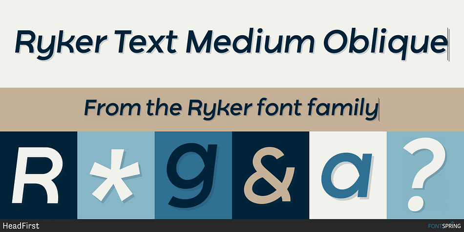 Ryker Text Medium Oblique Font