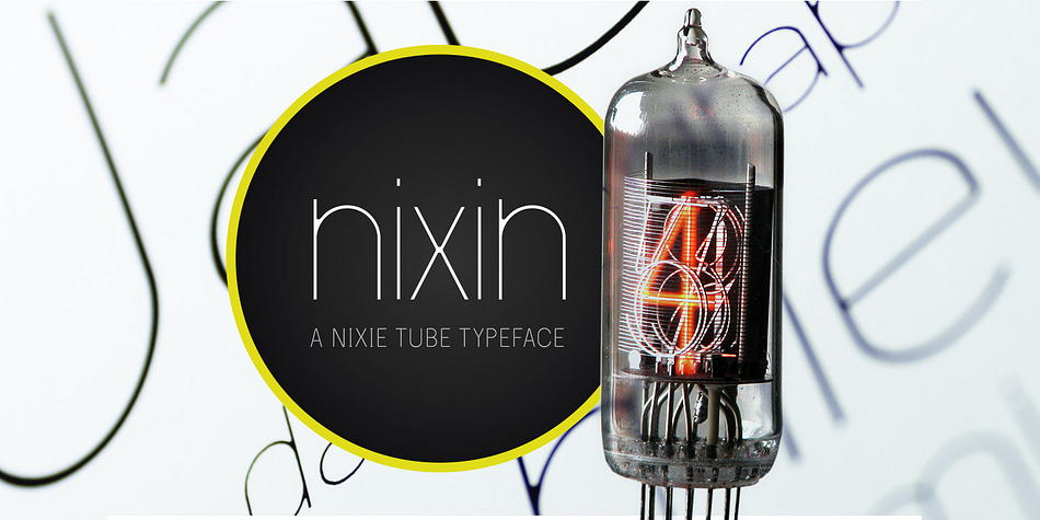A nixie tube is a technology from the 50ís used to display numerals that are composed of metal filaments that light up much like a lamp bulb.
