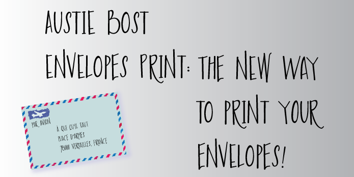 Austie Bost Envelopes Print is an all-caps font that takes on the appearance of super cute handdrawn envelope art!