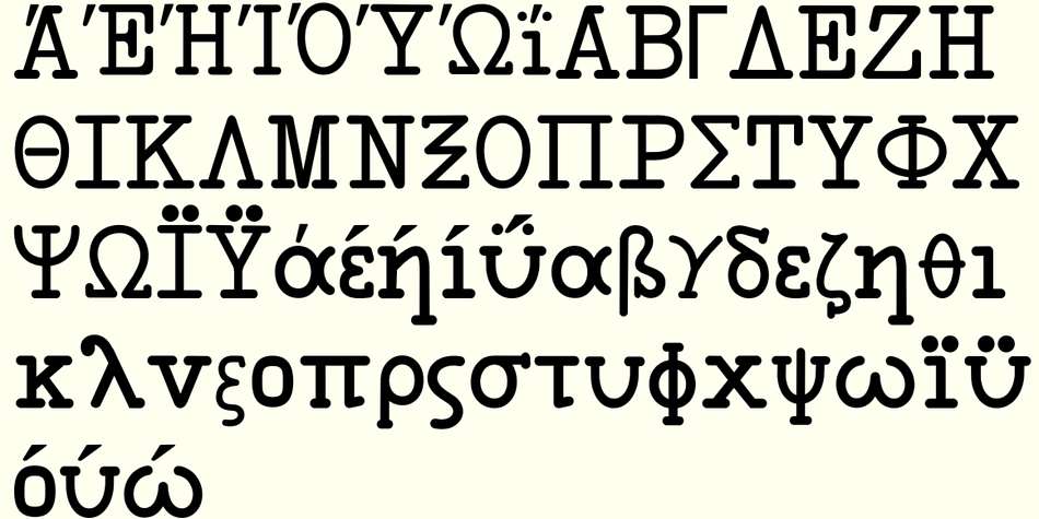 NeoBulletin font family sample image.