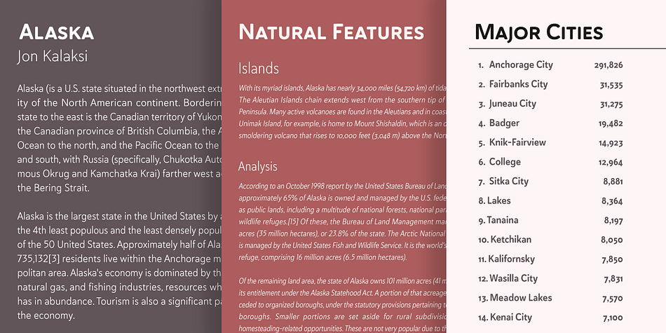 Enjoy the comfort in knowing you’re choosing a font family equipped with tools for most anything: packaging, branding, web pages, iPhone apps and more.