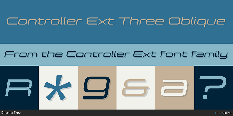 Controller Ext Three Oblique Font