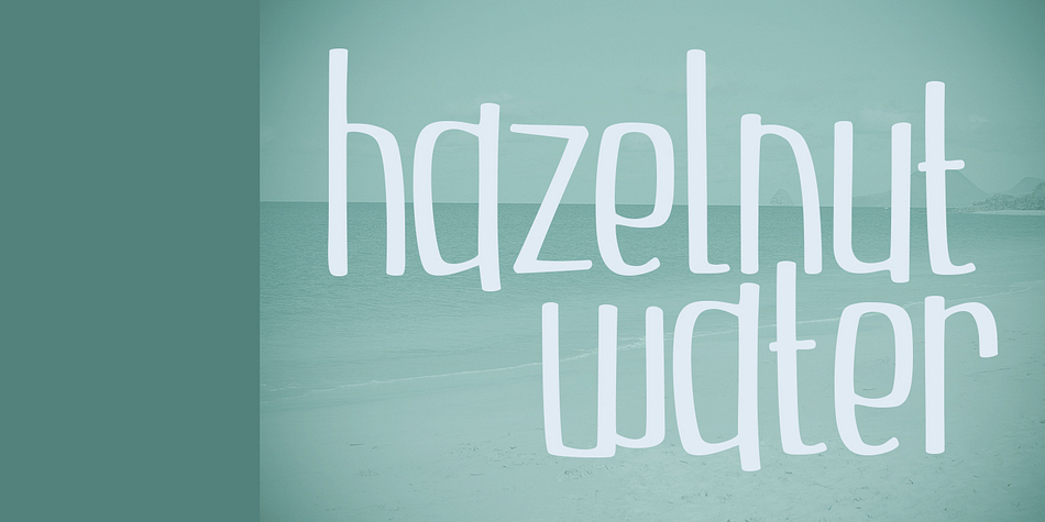 Emphasizing the favorited Hazelnut Water font family.