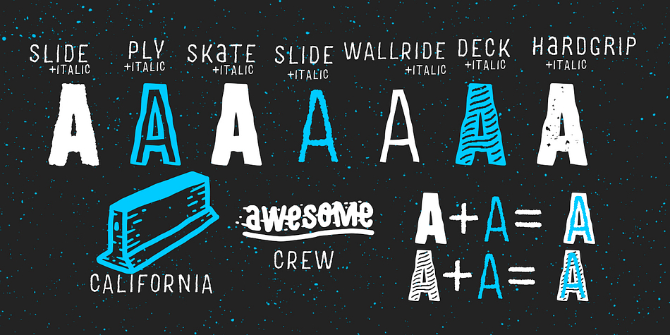 Movskate font family example.