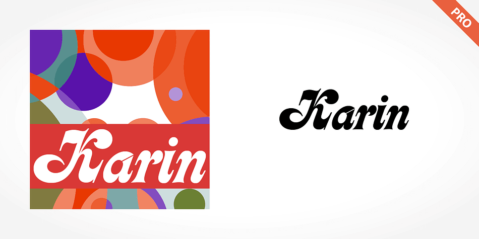 Displaying the beauty and characteristics of the Karin Pro font family.