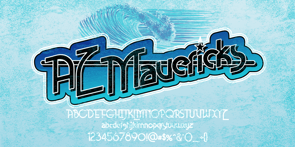 Displaying the beauty and characteristics of the AZ Mavericks  font family.