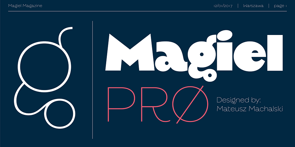 Magiel PRO is a geometric, display type family, inspired by old Polish banners, from PRL period.