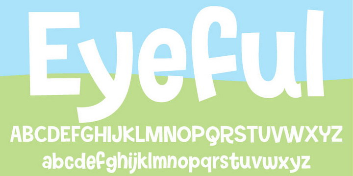 Displaying the beauty and characteristics of the Eyeful font family.