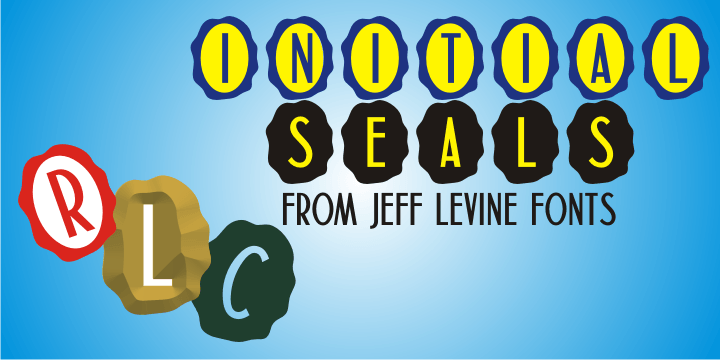 Initial Seals JNL was created by utilizing the typeface from Gummed Letters JNL and one of the decorative dingbats from Miscellany JNL.