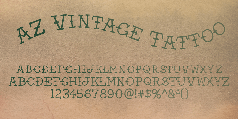 AZ Vintage Tattoo font was inspired from Early 1900